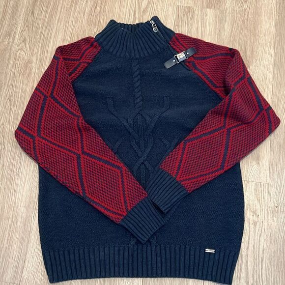 MONDO Men’s Military Style Turtleneck Sweater - Picture 1 of 16
